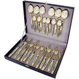Silberbesteck Set 24 - teilig 925 Sterling Silber vergoldet – Astra Classic