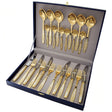 Silberbesteck Set 24 - teilig 925 Sterling Silber vergoldet – Astra Non - Niello