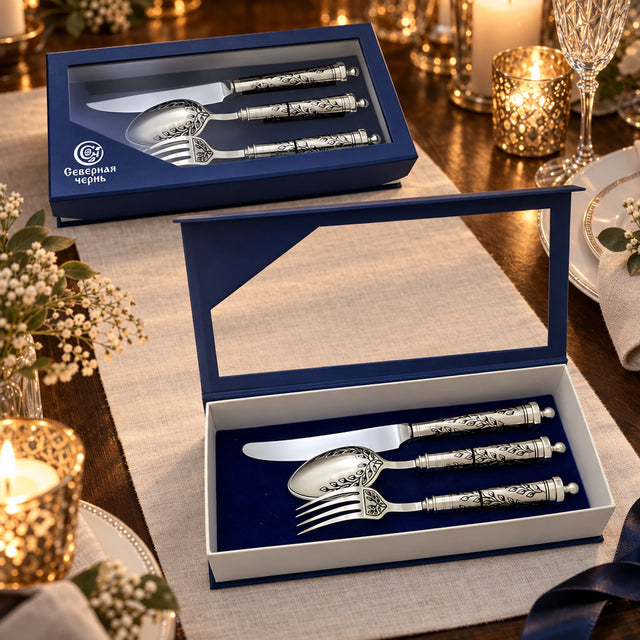 Silberbesteck Set Elegie in der Geschenkkassette — Lifestyle-Setting