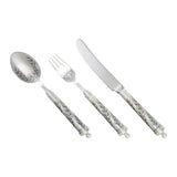 Silberbesteck Set Elegie – 3 Teile, 925 Silber Niello