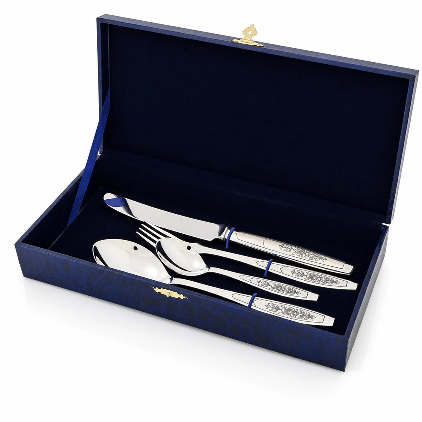 Silberbesteck Set 4 - teilig 925 Silber Astra Black