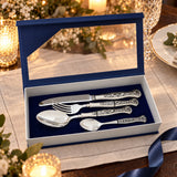 Silberbesteck Set 4-teilig 925 Silber Margarita in der Geschenkkassette — Lifestyle-Setting