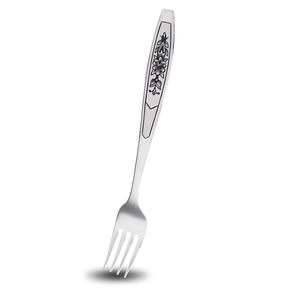 Tafelgabel aus 925 Sterling Silber mit Niello-Verzierung – Astra Black Kollektion, handgearbeitet.