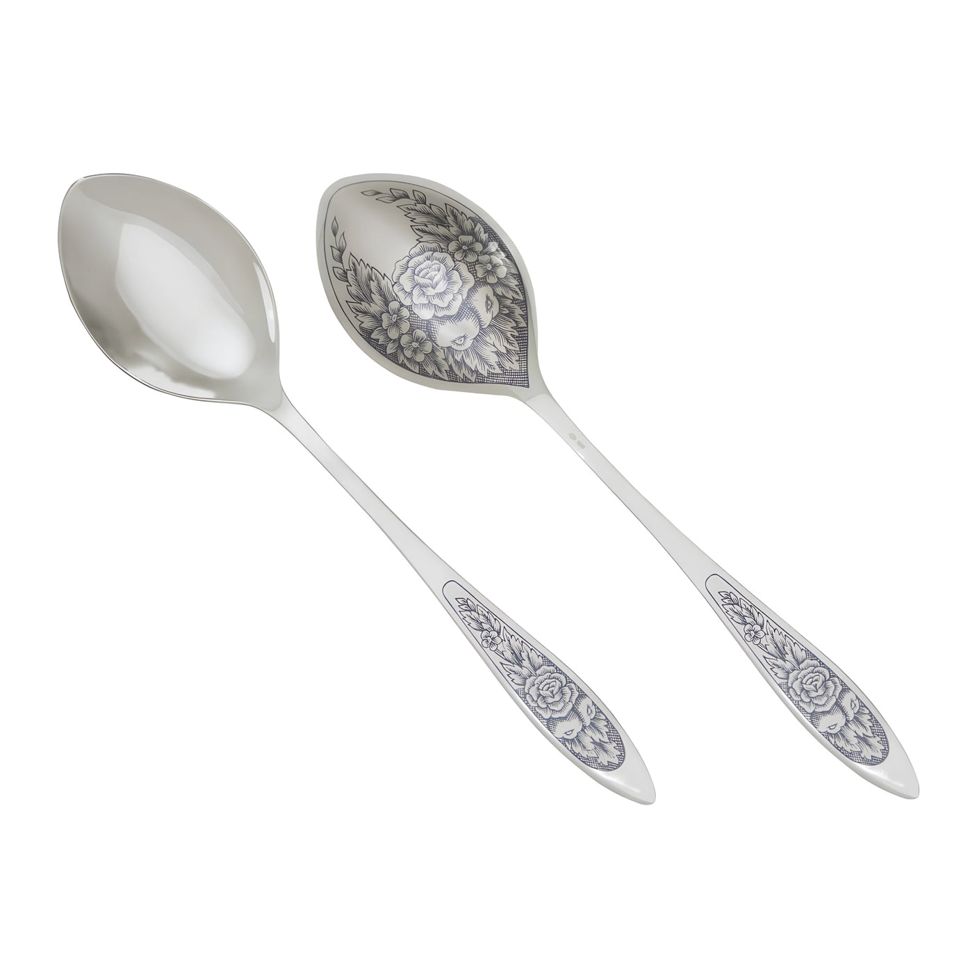 Suppenlöffel aus dem Silberbesteck Set PROVENCE aus 925 Silber mit feinem Niello-Muster.