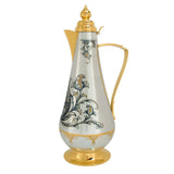 Silberkaraffe 925 Silber vergoldet Paisley 550 ml