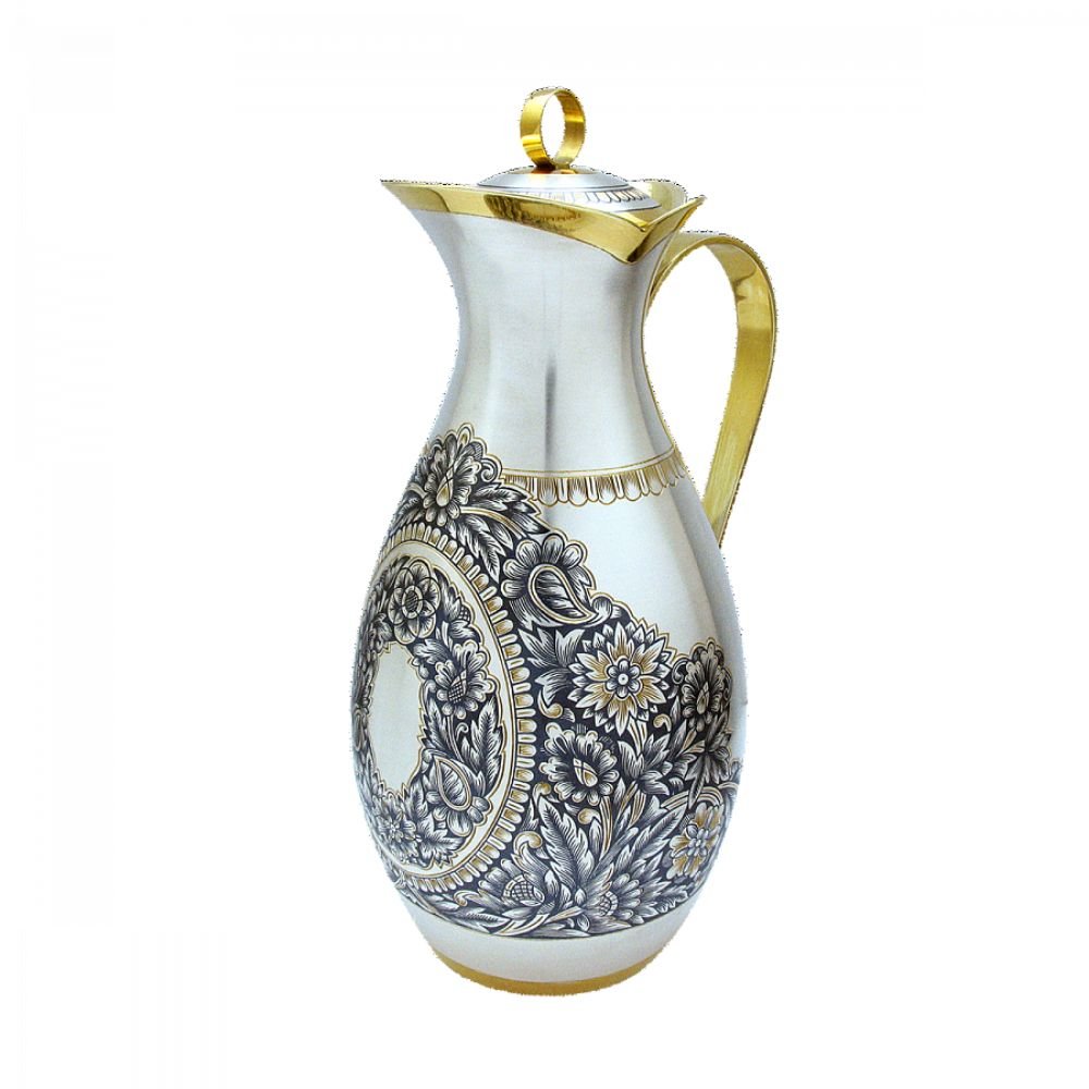 Carafe for water 925 silver gold-plated 1L