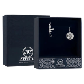 SilberKlar Wasser - Erfrischer an Kette „Zielscheibe“