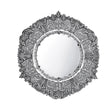 Silberplatte 925 Silber rund 54 cm Signature — achtfach gelappte Kontur, Palmetten auf der Fahne, Zaramella