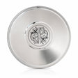 Rundes Serviertablett, Silbertablett aus 925 Silber mit Niello-Verzierung 20 cm Durchmesser.