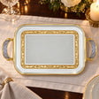 Silbertablett 925 Silber vergoldet ZAREN FEST — Lifestyle-Setting an der gedeckten Tafel
