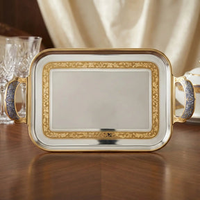 Silbertablett 925 Silber vergoldet ZAREN FEST