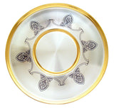 Silver tray 925 silver gold-plated Niello