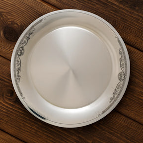 Platzteller 925 Silber – Silbertablett mit Niello Dekor, handgefertigt