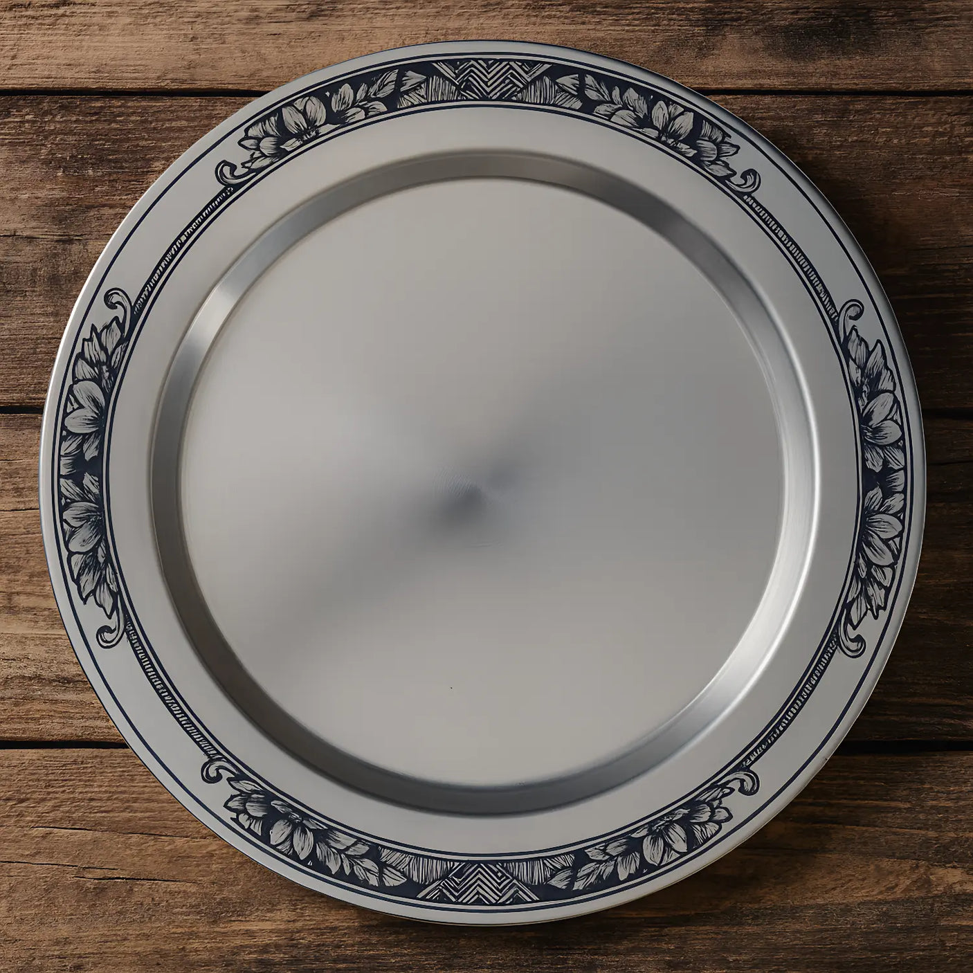Dessertteller 925 Silber – Silberteller Jagd - Kollektion mit Niello