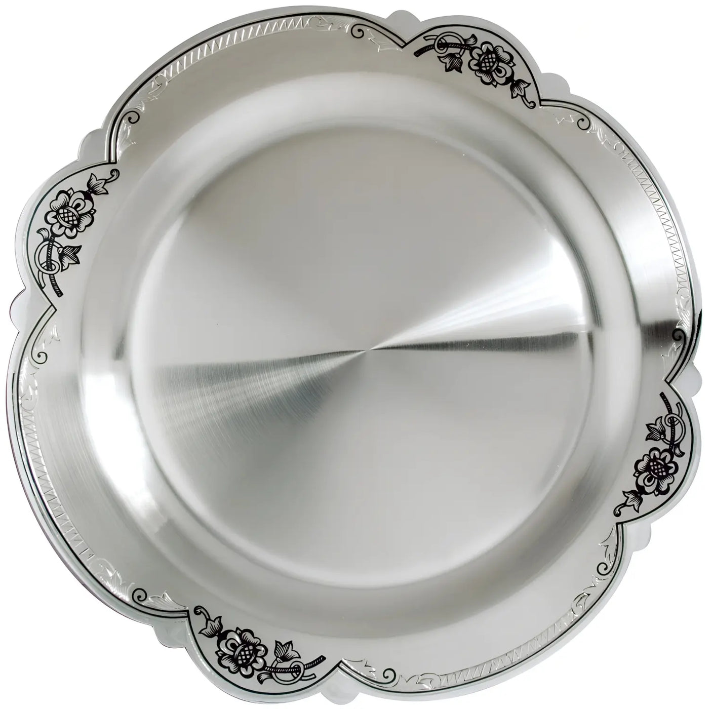 Silberteller 925 Silber – Dessertteller mit Niello, Handarbeit