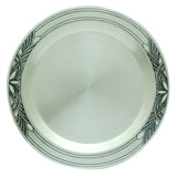 Silberteller 925 Silber Niello Jagd-Kollektion — Art-Deco Blattranken-Bordüre, 150 mm Durchmesser