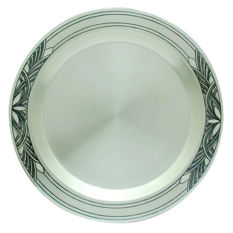 Silberteller 925 Silber Niello Jagd-Kollektion — Art-Deco Blattranken-Bordüre, 150 mm Durchmesser