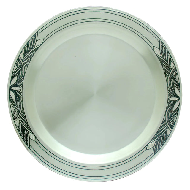 Silberteller 925 Silber Niello Jagd-Kollektion — Art-Deco Blattranken-Bordüre, 150 mm Durchmesser
