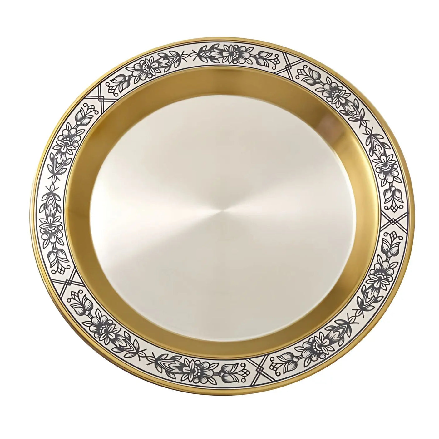 Dessertteller 925 Silber vergoldet Niello | Astra Gold | Ø 150mm