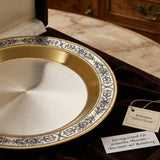 Dessertteller 925 Silber vergoldet Niello | Astra Gold | Ø 150mm