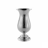 Silbervase 925 gehämmert Tulipano Zaramella — Tulpenkelch-Vase mit Hammer-Oberfläche auf Rundfuß, Freisteller