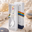 Babylöffel Sternzeichen Jungfrau aus 925 Silber mit farbiger Emaille und Jungfrau-Motiv in Geschenkbox