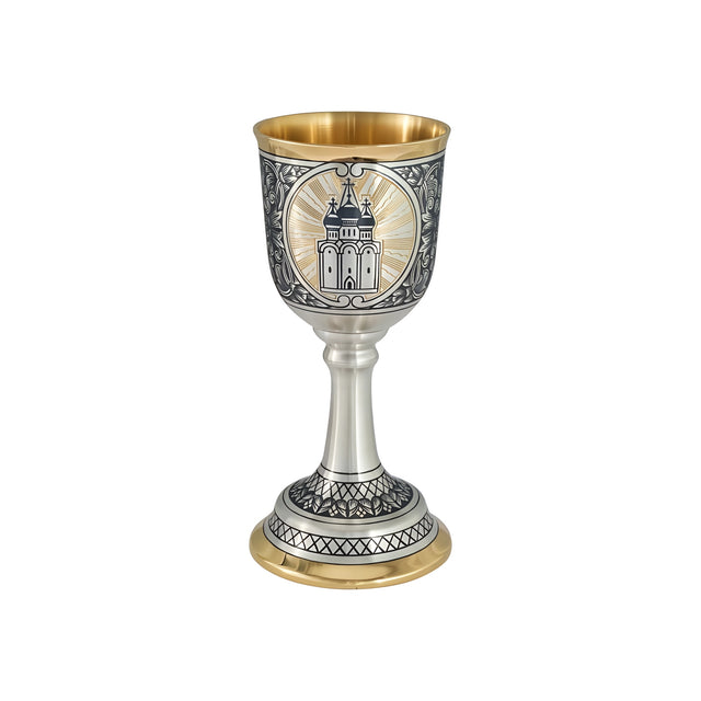 Stielglas 925 Silber vergoldet Heraldik - Premium Geschenkideen