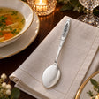 Tafellöffel 925 Silber mit Niello — Lifestyle-Setting an der gedeckten Tafel