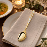 Tafellöffel 925 Silber vergoldet — Lifestyle-Setting an der gedeckten Tafel
