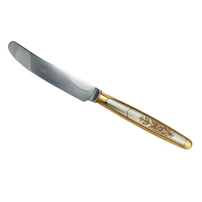 Tafelmesser 925 Silber vergoldet & Gravur – Astra Non - Niello