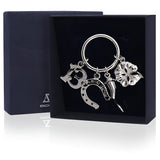 Talisman Schlüsselanhänger 925 Silber – 4 Glückssymbole