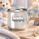 Kinderbecher 925 Silber Lokomotive — Lifestyle-Setting, Geschenk zur Taufe