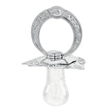 Schnuller-Souvenir aus 925 Silber mit Herzverzierungen für ein besonderes Geschenkset zur Taufe