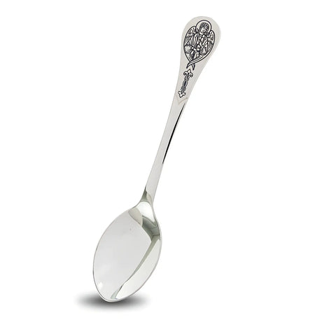 Tauflöffel aus 925 Silber mit Niello-Schutzengel am Stiel