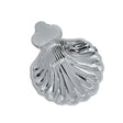 Taufschale 925 Silber Muschelform — polierte Silbermuschel mit kreuzförmigem Gravurfeld, Freisteller