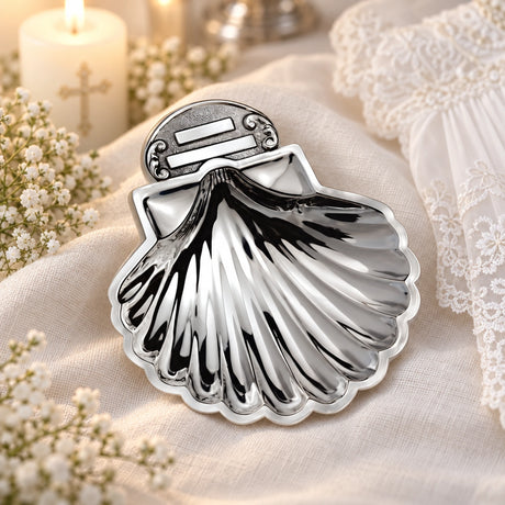 Taufschale 925 Silber Muschelform — Lifestyle-Setting, Geschenk zur Taufe
