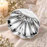 Taufschale 925 Silber Muschelform — Lifestyle-Setting, Geschenk zur Taufe