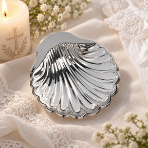 Taufschale 925 Silber Muschelform — Lifestyle-Setting, Geschenk zur Taufe