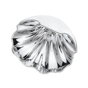 Taufschale 925 Silber Lisboa Muschelform — polierte Silberschale als Muschel mit gefächertem Relief, Geschenk zur Taufe