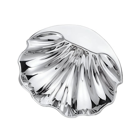Taufschale 925 Silber Lisboa Muschelform — polierte Silberschale als Muschel mit gefächertem Relief, Geschenk zur Taufe