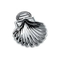Taufschale 925 Silber in Muschelform, 10 × 11 cm, 30 g, poliert, gravierbar — gefertigt in Italien für die Taufzeremonie.
