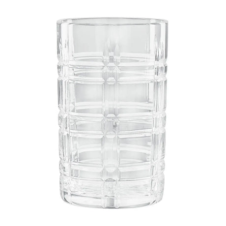 Russisches Teeglas Tschajny Karo-Schliff für Podstakannik — geschliffenes Kristallglas mit klassischem Karo-Muster, ca. 250 ml, passend zu allen ArgentA Teeglashaltern, wechselbar und nachbestellbar
