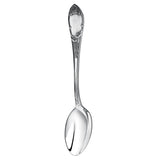 Teelöffel Prestige 925 Silber ArgentA — klassischer aristokratischer Tafelsilber-Stil mit Rocaille-Kartusche und leerem ovalen Initialfeld zur Gravur, Akanthus-Verzierung am Stiel, hochglanzpolierte Laffe