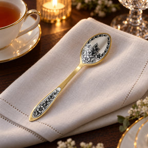 Teelöffel 925 Silber — Lifestyle-Setting an der gedeckten Tafel