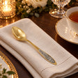 Teelöffel 925 Silber vergoldet — Lifestyle-Setting an der gedeckten Tafel