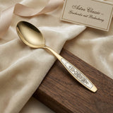Teelöffel 925 Silber vergoldet Niello | Astra Classic Gold