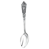 Teelöffel 925 Silber Königliche Jagd — mit Fasan-Skulptur am Stielende und Eichenlaub-Ornamentik, ArgentA