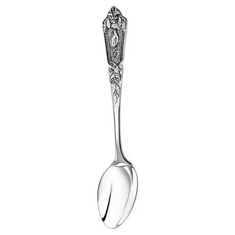 Teelöffel 925 Silber Königliche Jagd — mit Fasan-Skulptur am Stielende und Eichenlaub-Ornamentik, ArgentA