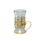 Turkish tea glass 925 silver &amp; crystal glass