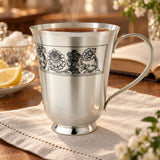 Teetasse 925 Silber Niello — Lifestyle-Setting am Teetisch